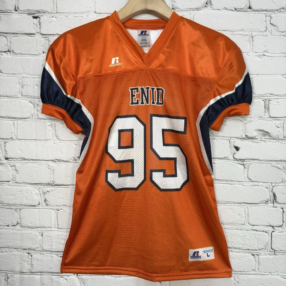 Russell Athletic Youth Sublimated Football Jersey Size L Z Route Concept Y2K #95